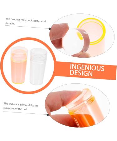 Ipetboom 2 Sets Nail Art Silicone Stamp Jelly Stamper for Nails Nail Stamper Silicone Stamper Nail Stamping Seal Manicure Tools Nail Stamping Tool Clear Abs Soft Head Scraper - Buy Online on GoSupps.com