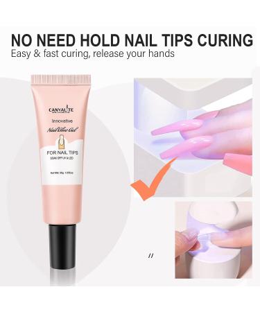 Canvalite Gel Nail Glue - Upgrade Long Lasting UV Nail Adhesive for Nail Extensions | Super Strong Pink Gel for DIY Nail Art - Buy Online on GoSupps.com