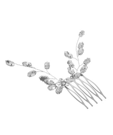 Mikinona Small Side Comb Bride Hair Side Comb Wedding Hair Side Comb Wedding Bride Hair Comb Bridal Hair Comb Bridal Rhinestone Hair Comb Rhinestones Zinc Alloy Grab The Drill