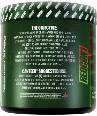 Redcon1 Canteen 30 Servings - Hydration Electrolytes with Vitamins & Minerals - Cherry Lime Blast for Pre & Post Workout Recovery - Buy Online on GoSupps.com