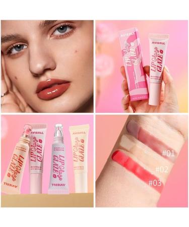  LZYWOD 3Colors Lip Balm Moisturizing Mirror Lip Gloss Vanilla Mint Iced Coffee Lipstick Oil Makeup Smell Cake - Buy Online on GoSupps.com