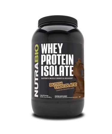 NutraBio 100% Whey Protein Isolate - Complete Amino Acid Profile - 25G of Protein Per Scoop - Soy and Gluten Free - Zero Fillers, Non-GMO, Protein Powder - Chocolate, 2 Pounds Chocolate 2 Pound (Pack of 1)