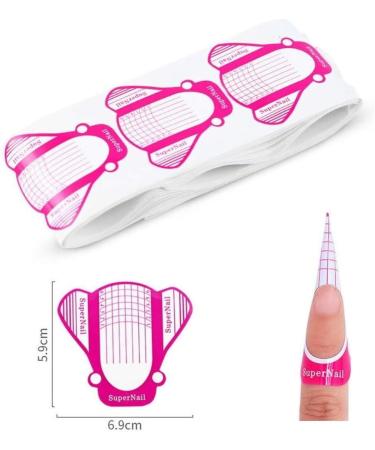 MH Nail Form Acrylic Art Gel Extension Guide File Manicure Tool Stickers (50 Nail Forms Red) 50 Nail Forms Red - Buy Online on GoSupps.com