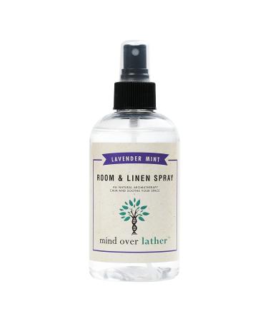 Natural Lavender Mint Room and Linen Spray. Pure Lavender Essential Oil Blend Linen and Pillow Mist Aromatherapy and Yoga Mist 8oz