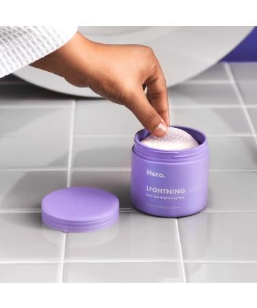 Hero Cosmetics Lightning Swipe - Brightening Serum Pads for Dark Spots (50 Count) - Buy Online on GoSupps.com