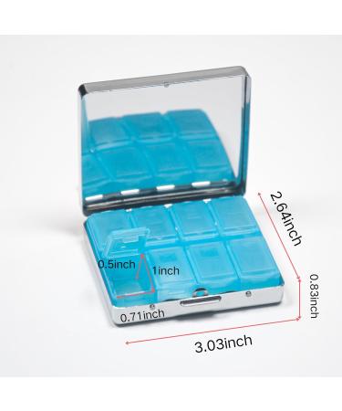 Buy Cute & Stylish Metal Pill Box | Compact 8-Compartment Organizer for Vitamins Jewelry & Travel - Desert Blooms Design - Buy Online on GoSupps.com