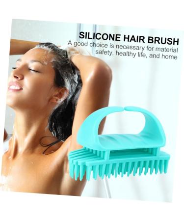 Collbath 2-in-1 Silicone Shampoo Brush for Women - Scalp Massager & Hair Cleaning Tool - Blue 10.5x7x5.5cm - Ideal for Adult Hair Care - Buy Online on GoSupps.com