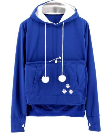 Shop Dresswel Women's Hooded Sweater with Dog & Cat Bag - Cozy Winter Hoodie in Dark Blue XL - Buy Online on GoSupps.com