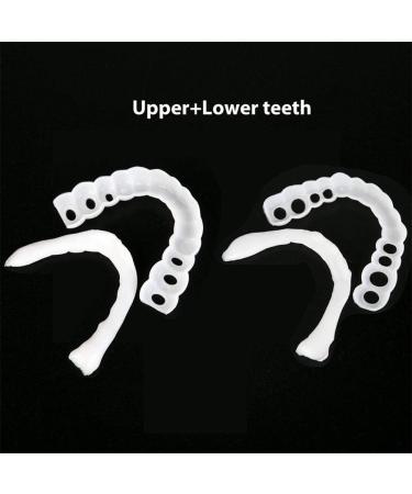Xiaocui Instant Veneers Teeth - Comfortable Upper & Lower Dentures for a Perfect Smile | 2-Piece Set - Buy Online on GoSupps.com