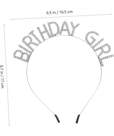 Mikinona Headband Jewelry Birthday Hair Accessories Birthday Headbands for Adults Birthday Rhinestone Headband Rhinestone Headband for Birthday Women's Zinc Alloy Props Three-dimensional - Buy Online on GoSupps.com