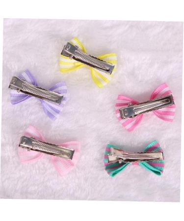 Bemvp Hair Clips for Dogs | Striped Puppy Bowknot Barrettes 5 Piece Pet Grooming Accessories - Buy Online on GoSupps.com