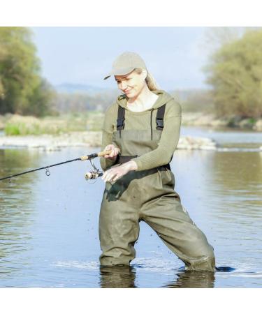 ANSOBEA Waders for Men - Waterproof Fishing Pants with Boots Neoprene 70D Nylon Ideal for Fishing Farms & Construction (Size 42/43L Green) - Buy Online on GoSupps.com