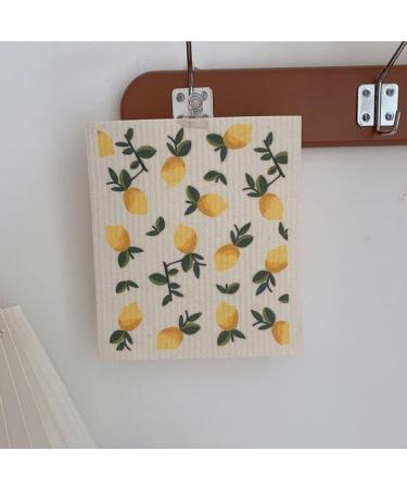 6pcs Wood Pulp Cotton Dishcloth Reusable Wet Dry Household Kitchen Dish Washing Pad Cellulose Cleaning Cloths Style 3 - Buy Online on GoSupps.com