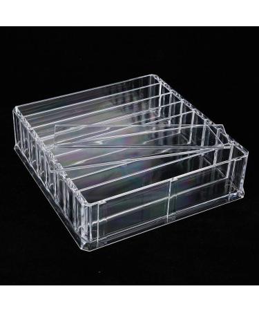 Ruiqas Acrylic Makeup Organizer - 8 Compartment Transparent Box for Lipstick & Eyeshadow - Buy Online on GoSupps.com