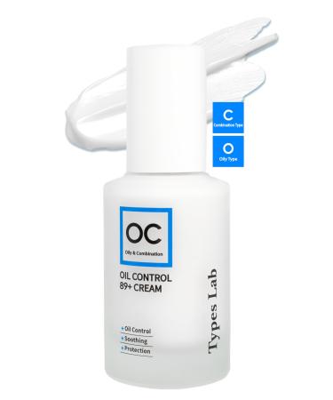 Oil Control 89+ Cream for Oily & Combination Skin | Hydrating Oily Skin Control Face Moisturizer Cream w/Niacinamide Hyaluronic Acid & Squalane | No Silicone No Parabens (50ml 1.69 fl oz)