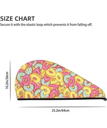 Quick-Dry Hair Towel Wrap | Button Turban & Head Towel in Donut & Blue | Perfect for Fast Hair Drying - Buy Online on GoSupps.com