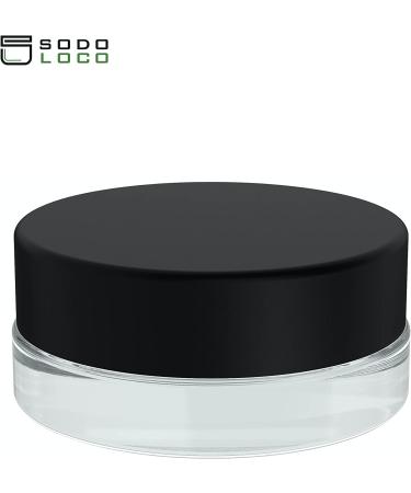 90 Pack of 7ml Low Profile Thick Glass Jars with Black Lids for Oil, Lip Balm, Wax, and Cosmetics - Clear Glass Containers - Buy Online on GoSupps.com
