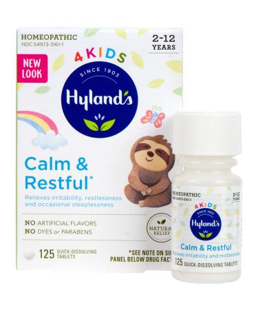 Hyland's 4 Kids Calm & Restful Tablets - 125 Quick-Dissolving for Ages 2-12 - Buy Online on GoSupps.com