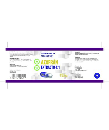Saffron Supplement 800mg Equivalent (200mg of 4:1 extract) 60 vegan capsules Saffron - Buy Online on GoSupps.com