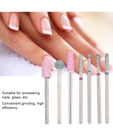 Nail Drill Bits High Efficiency Good Stability Manicure Grinding Tips Diamond Sand Wear Resistant for Nail Art Salon(NO.01) - Buy Online on GoSupps.com