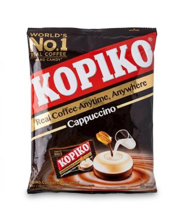 Kopiko Cappuccino Coffee Candy 1050 g (300 bonbons) - Bonbons halal au caf fa on cappuccino - Grand format - Go t caf cr meux - Sachets individuels