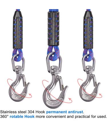 24 ft Heavy Duty Boat Tow Harness with 3 Stainless Steel Hooks by SELEWARE - Buy Online on GoSupps.com