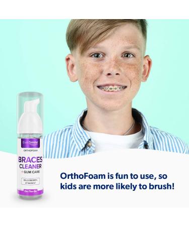 OrthoFoam Braces Cleaner - 1.69 Fl Oz - Whiten Teeth & Fight Plaque | For Metal, Ceramic & Clear Brackets - Buy Online on GoSupps.com