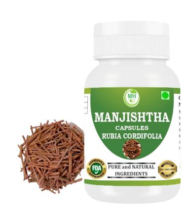 Morsan Healthcare Manjistha Capsules 500mg | 60 Vegan Capsules | Rubia Cordifolia | 100% Natural Herbal Supplement | Plant-Based Detox & Wellness Support | Pack of 1