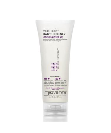 GIOVANNI More Body Gel, 6.8 oz. - Volumizing Style, Hair Thickener, Plumps Hair, Seals Split Ends, Adds Shine, Paraben-Free, Color Safe