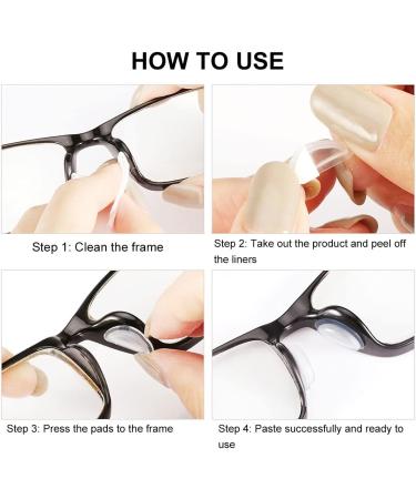 Silicone Nose Pads for Glasses Self-Adhesive Anti-Slip 40 Pairs (20 Transparent + 20 Black) + 10 Black Anti-Slip Rings Perfect Glasses Accessories - Buy Online on GoSupps.com