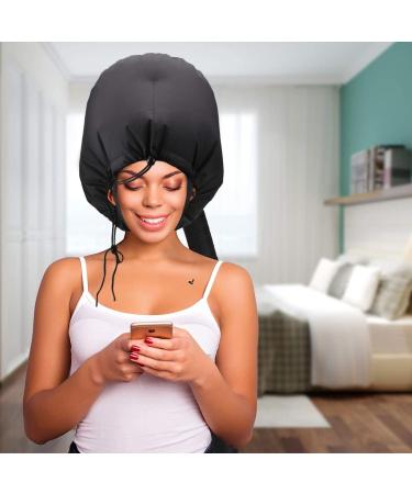 Segbeauty Adjustable Hair Dryer Hood - Deep Conditioning Treatment Cap with Y-Type Side Belt - Black - Buy Online on GoSupps.com