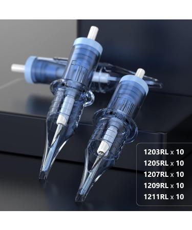 Padieoe Tattoo Cartridge Needles - 50pcs Mixed Standard Liner Tattoo Needle Cartridge Set - Round Liner Tattoo Supplies 3RL 5RL 7RL 9RL 11RL - Buy Online on GoSupps.com