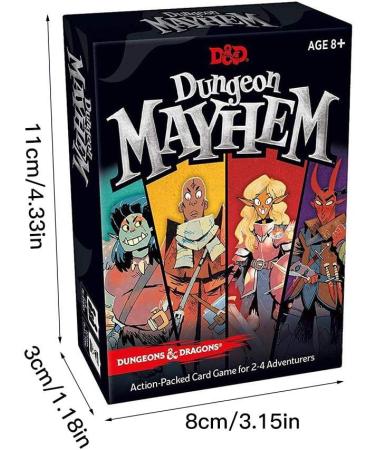 Dungeon Mayhem Card Game: Dungeons & Dragons | 24 Players | 120 Cards - Buy Online on GoSupps.com