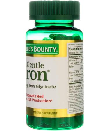 Nature's Bounty Gentle Iron 28mg - 90 Capsules | Non-Constipating Iron Supplement - Buy Online on GoSupps.com
