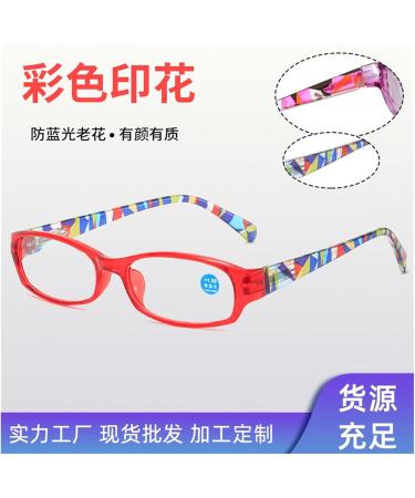 Shop Iynwbjts Ultra-Light Anti-Blue Light Reading Glasses for Seniors - Fashionable Purple Design 2.00 Magnification - Buy Online on GoSupps.com