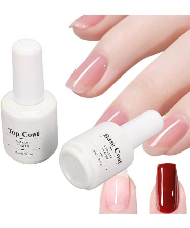 Nail Base Top Coat Set Soak Off LED Nail Lamp Gel Base Top Coat Super Bright Wear Resistant Safe UV Gel Polish Nail Art Set for Nail Salon DIY Home - Buy Online on GoSupps.com