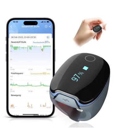 O2 Ring pulseximeter for continuous monitoring sleep oximeter finger tip with alarm Bluetooth oxygen oxymeter device for o2 oxygen saturation and heart rate free app and reports - Buy Online on GoSupps.com