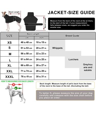 Greyhound Rain Coat - Waterproof Light Coat for Medium & Large Dogs | Summer & Winter Whippet Coat (Size S Black) - Buy Online on GoSupps.com