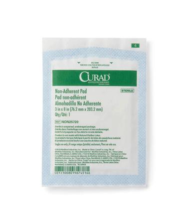 Medline Curad Sterile Non-Adherent Pad 3x8 - Pack of 50 | Medical Grade Wound Dressing - Buy Online on GoSupps.com