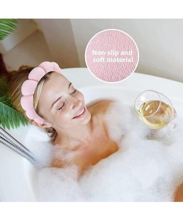 Spa Headband for Women - Terry Towel Cloth Hair Band for Face Washing, Makeup Removal, Shower - Pink Hair Accessories - Buy Online on GoSupps.com