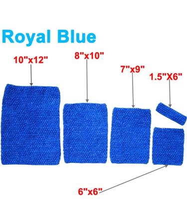 Time to Sparkle 4pcs Crochet Tube Top Tutu Infant Dress Baby Girls Skirt Pettiskirt - Royal Blue 6x6 & 15x15cm - Buy Online on GoSupps.com