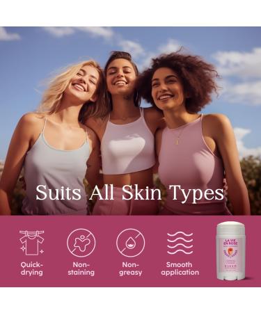 Kukka Deodorant - La Vie En Rose Aluminum Free Natural Deodorant for Men & Women | Long Lasting Lavender Rose (2.65 Fl Oz) - Alcohol & Paraben Free Travel Size - Buy Online on GoSupps.com
