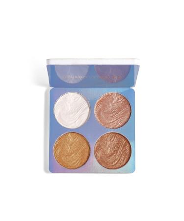 Eyret Highlighter Makeup Palette - 4 Color Eyeshadow Glitter Palette for Women and Girls - Long Lasting Shimmer Illuminator (Silver 3) - Buy Online on GoSupps.com