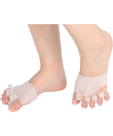 Natudeco 2 Set Toe Separator Corrector Straightener Silicone Toe Thumb Valgus Orthosis for Overlapping Toes and Restore Toes - Buy Online on GoSupps.com