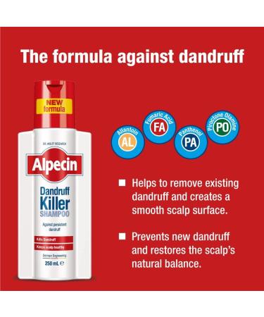  Alpecin Alpecin Anti-Dandruff Shampoo 6 x 250 ml | Effectively eliminates and prevents dandruff | Men's hair care made in Germany - Buy Online on GoSupps.com