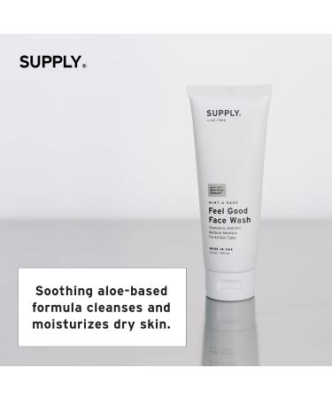 Feel Good Face Wash - Aloe Tea Tree Mint | Plant-Based Natural Cleanser for Men and Women | Paraben-Free, Hydrating Formula - Buy Online on GoSupps.com