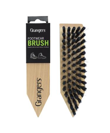 Grangers Footwear Brush | Wooden Stiff Bristle Brush for Cleaning Walking Boots Wood Single