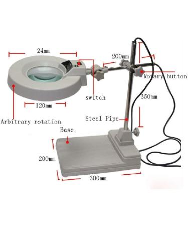 Illuminated Desktop Magnifier 8X Hd Lens Folding for Old Man Reading Book Student Gift Watch Repair Magnifing Glass Made in China - Buy Online on GoSupps.com