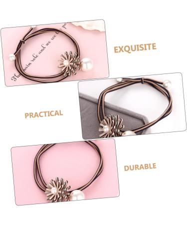 Beavorty Hair ring Decorative Hair Rope Flower Hair Rope Hair Rope for Thick Hair toddler hair tie simple hair tie kids scrunchies Pearl hair holder Chic Hair Rope flowers girl acetic acid - Buy Online on GoSupps.com