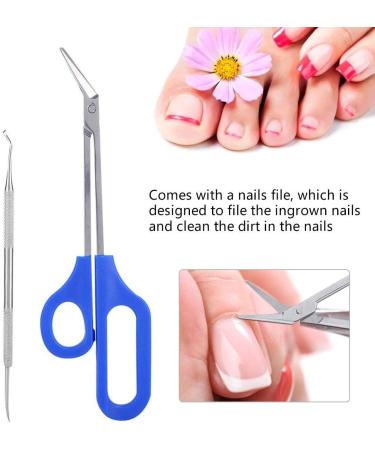 Long Handled Nail Scissors Clippers Perfect For Thick Toe Nails Easy Reach Handle Unique Design Ergonomic Cuticle Scissor Ingrown Toenail File - Buy Online on GoSupps.com
